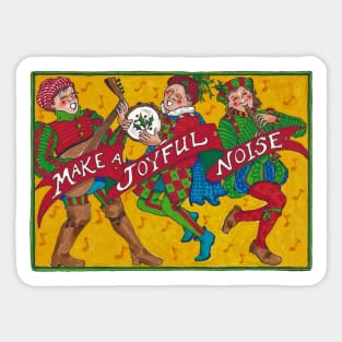 Three Holiday Minstrels Sticker